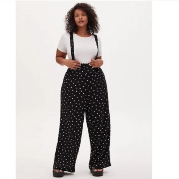 Torrid Mickey/Disney Suspender Knit Pants - Picture 1 of 6